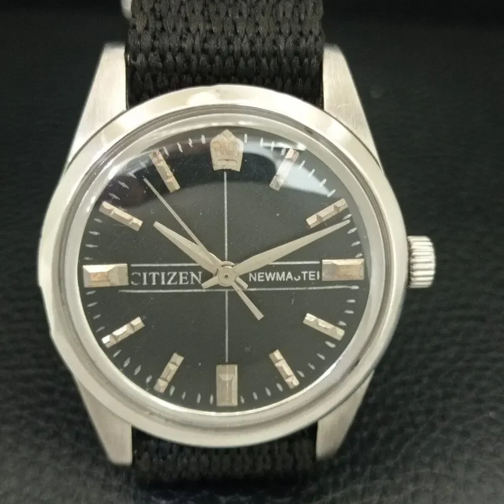 Vintage 1981 Citizen Manual Wound Mens Silver Watch & Silver accents